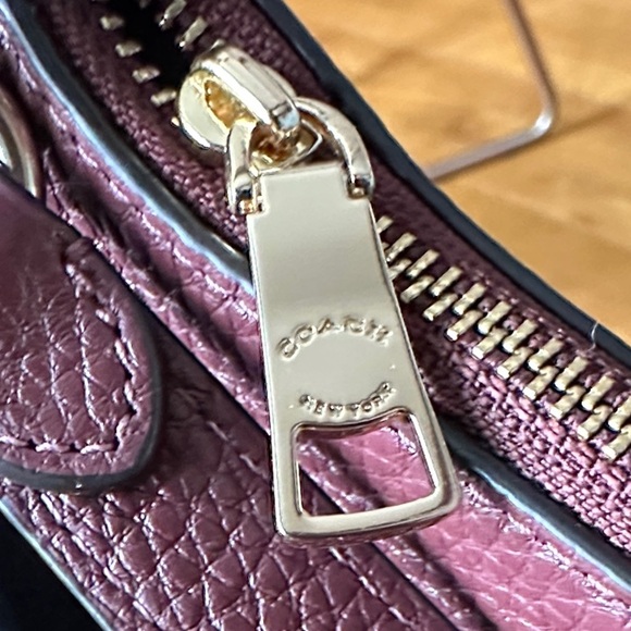 COACH Mini Payton Hobo Bag in Merlot with Gold Accents - Picture 6 of 6